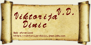 Viktorija Dinić vizit kartica